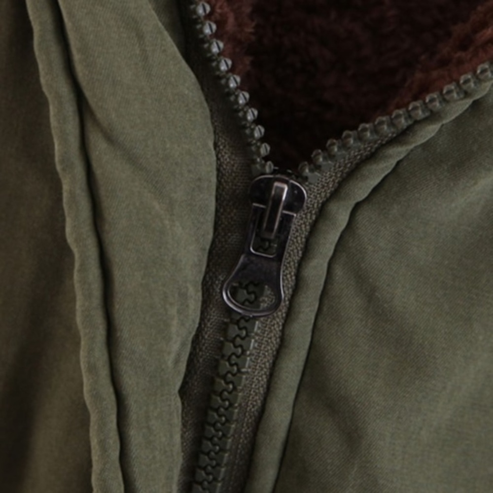 NWT Army green winter hooded parka coat jacket - Picture 7 of 7